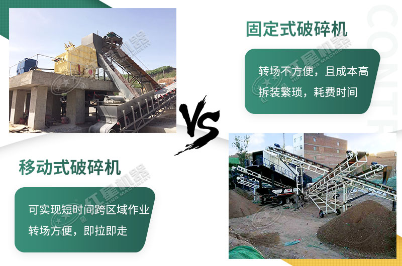流動粉碎石機(jī)，可以隨時轉(zhuǎn)場停車生產(chǎn)的破碎生產(chǎn)線